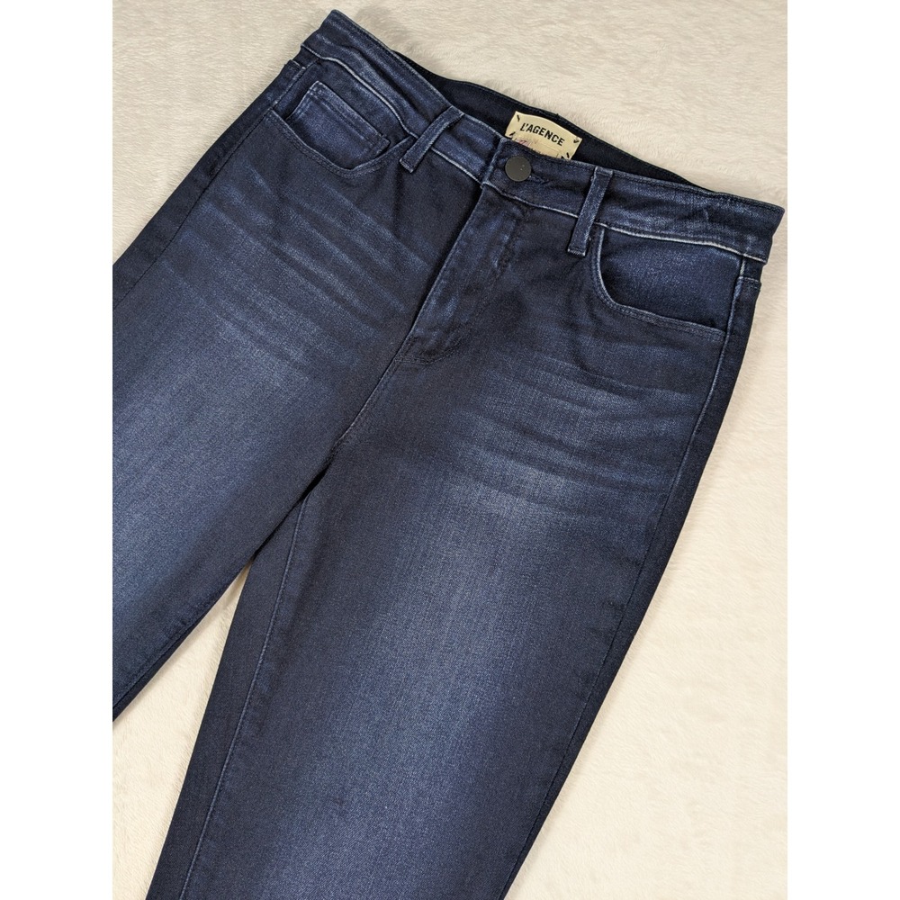 NWOT L'AGENCE Women's Skinny Jeans Dark‎ Wash Stretch Denim Fits 26x30 - Picture 5 of 12